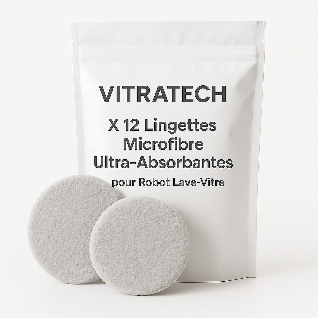 VITRATECH -  12 lingettes en microfibre