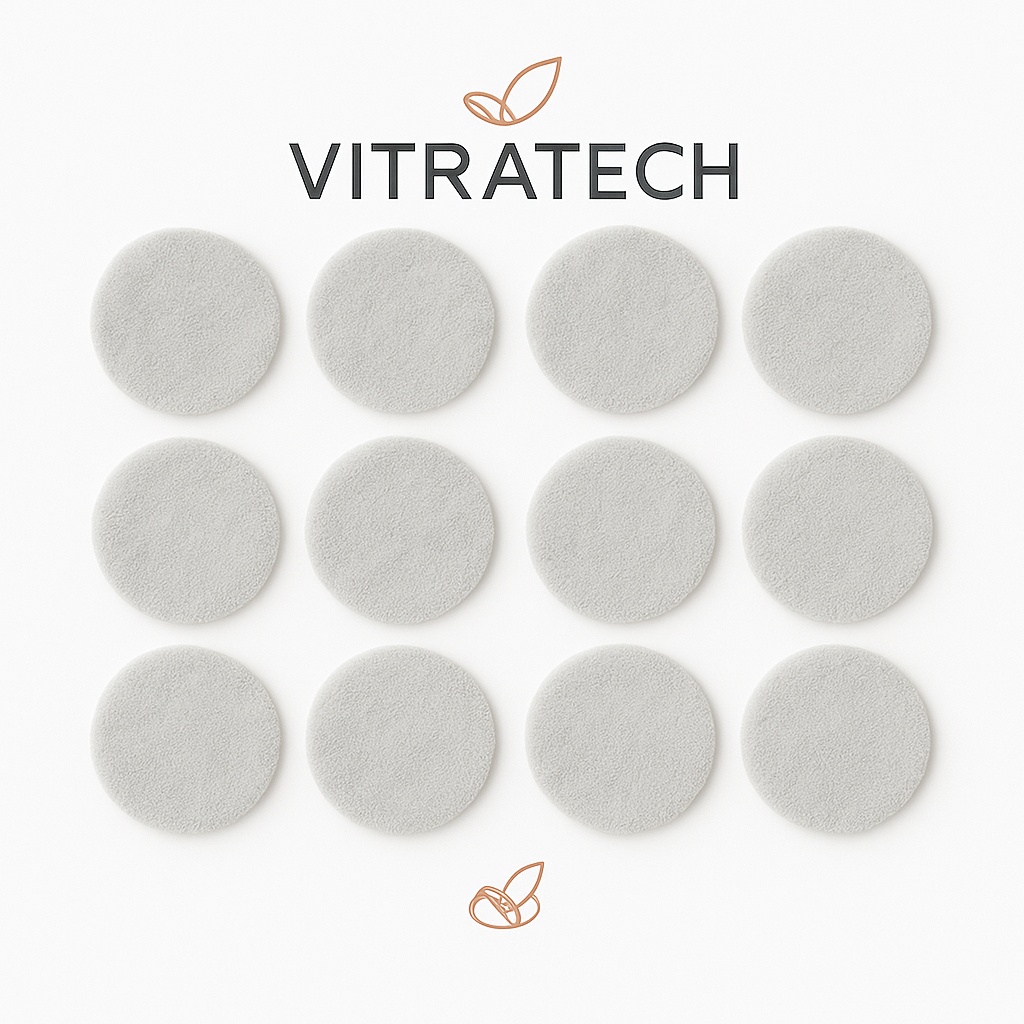 VITRATECH -  12 lingettes en microfibre